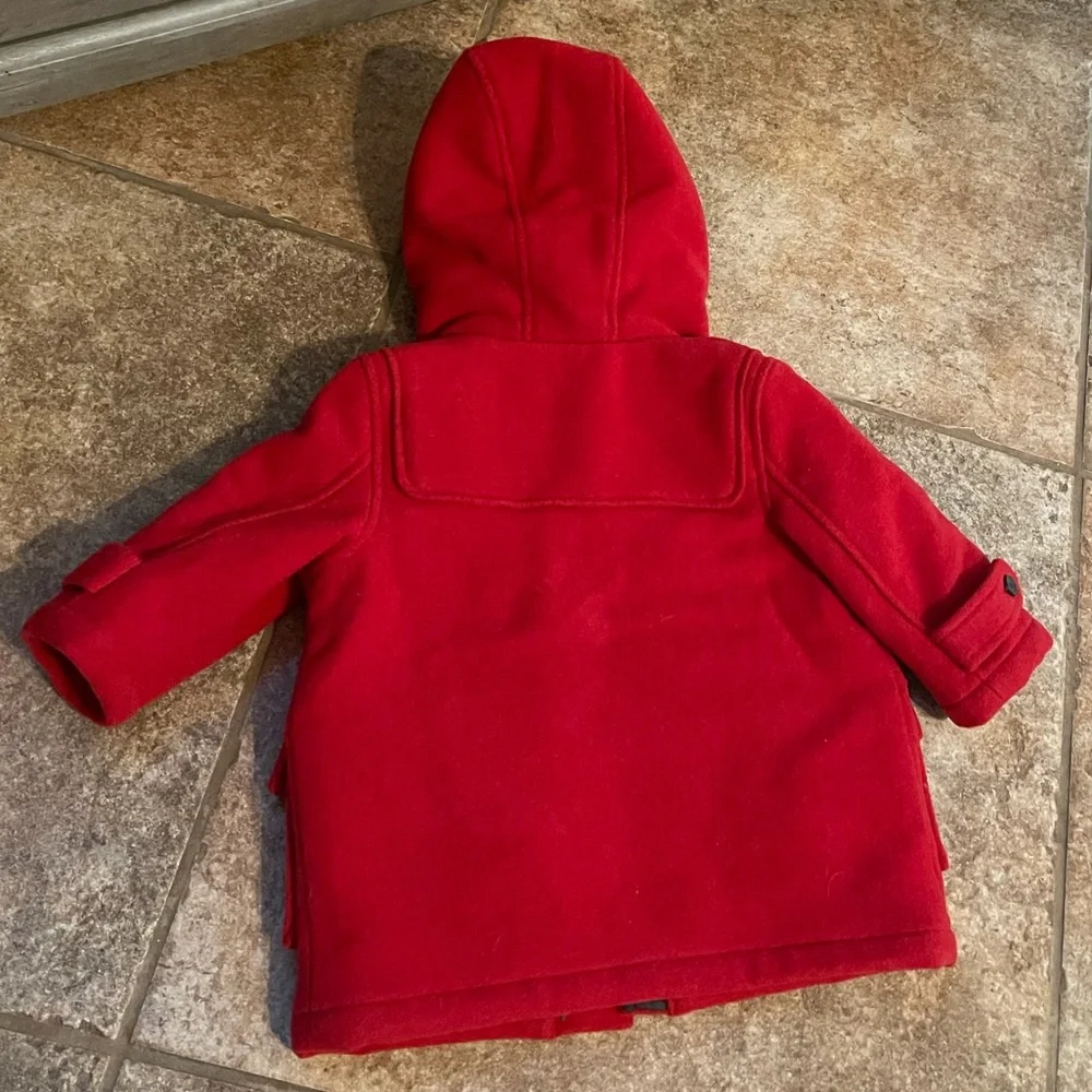 Janie and Jack Red Peacoat - Picture 6 of 7